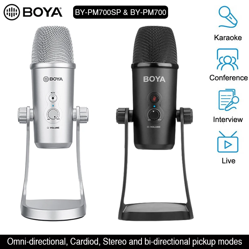 BOYA BY-PM700SP &amp BY-PM700 USB конденсаторный микрофон с тройной капсулой для компьютера