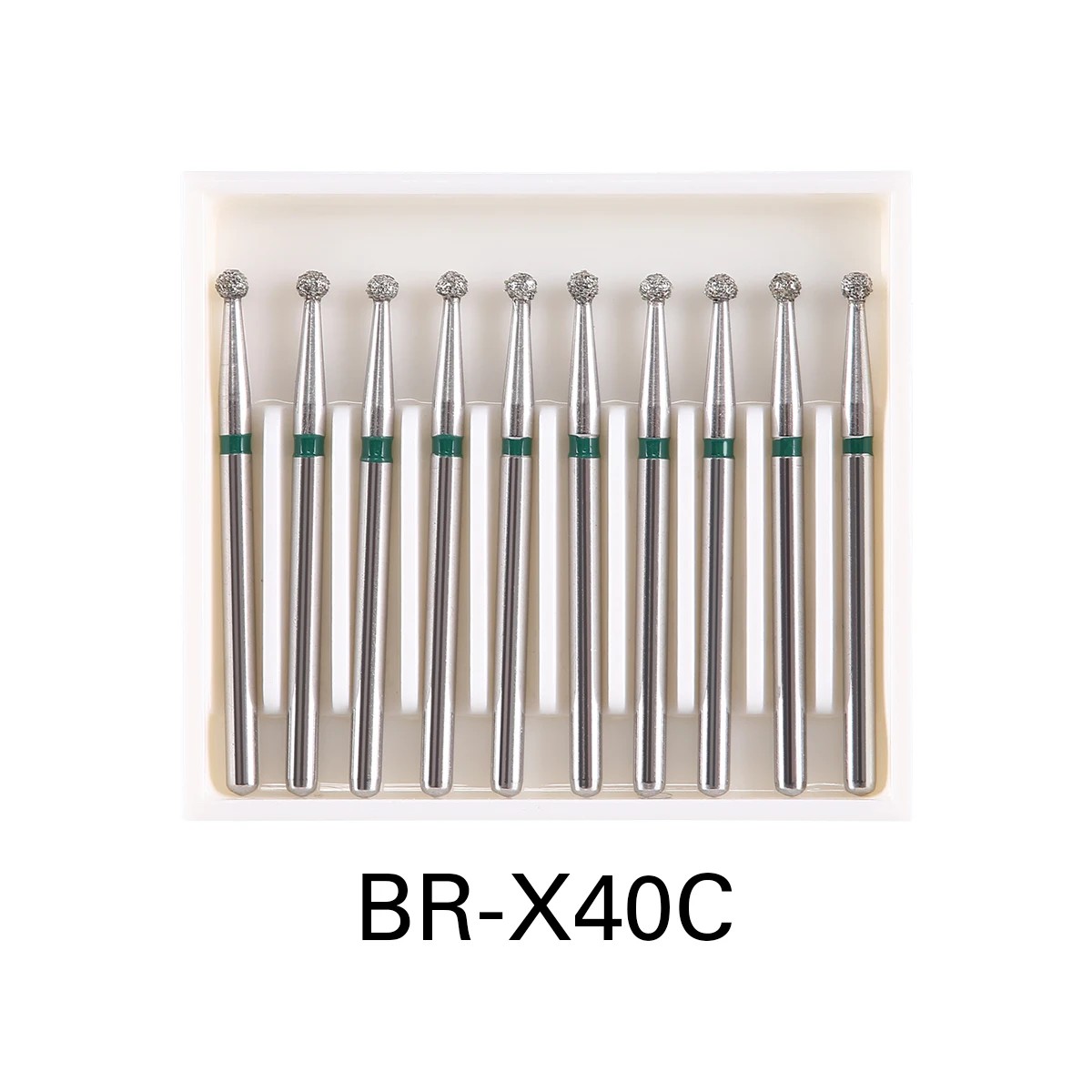 5 Boxen AZDENT Dental Diamond Bur Ball Runde Edelstahlbohrer 450000 U/min für FG 1,6 mm Hochgeschwindigkeits-Handstück-Zahnmedizinwerkzeug – Detail 8