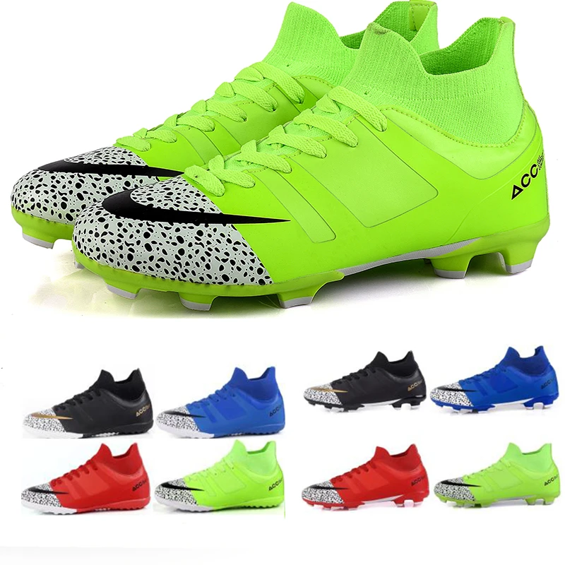 kids green football cleats