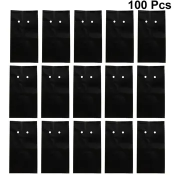

100 Pcs Thin PE Plastic Nursery Bags Plant Grow Bags Fabric Seedling Pots with Breathable Holes for Home Farming Gardening Suppl