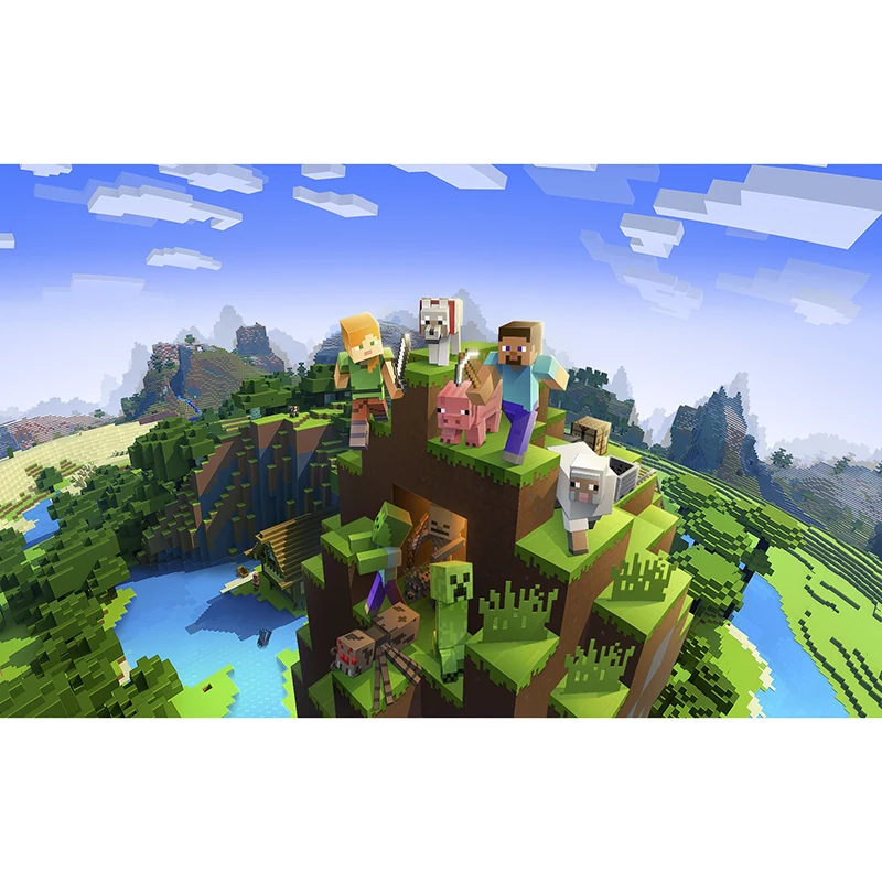 

Full Drill 5D DIY Diamond Painting Minecraft Cartoon steve Alex Embroidery Cross Stitch Mosaic Rhinestone Christmas Decor WG1391