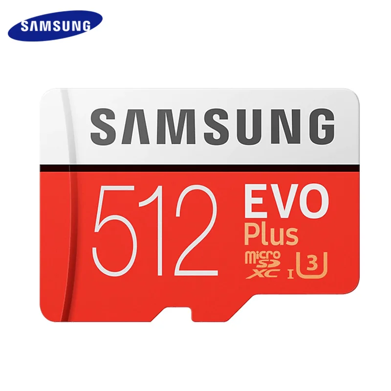  Original SAMSUNG EVO Plus 512GB Micro SD Card U3 Flash Cards SDXC Max 100MB/s TF Card 512gb Trans F