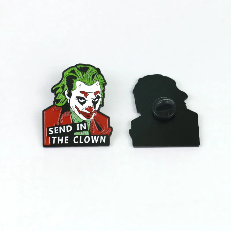 Брошь клоун Джокер и эмалированная булавка мультяшная фигурка клоун Джокер сплав нагрудная булавка значок