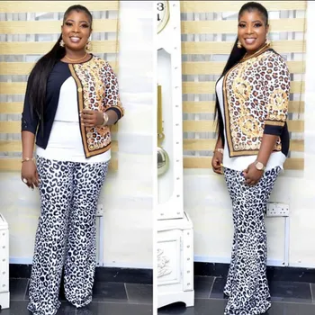 

2020 New African Print Elastic Bazin Baggy Pants Rock Style Dashiki Sleeve Famous Suit For Lady Africa Clothing
