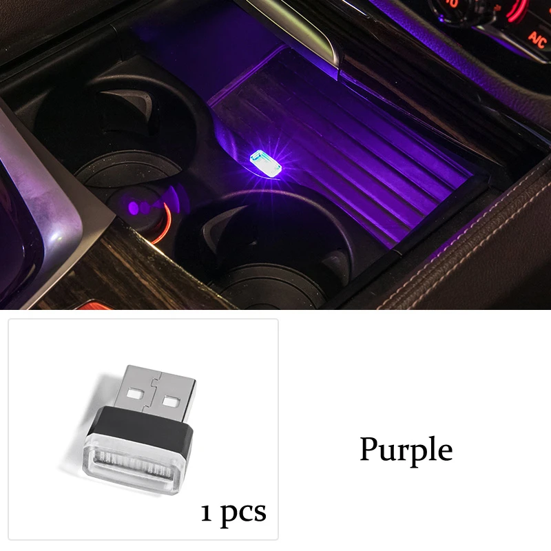 Автомобильный неоновый Интерьерный мини USB светильник светодиодный для моделирования для Lexus IS250 RX330 RX350 nx200t nx rx rx300 GS300 GS400 GX470 - Название цвета: Purple