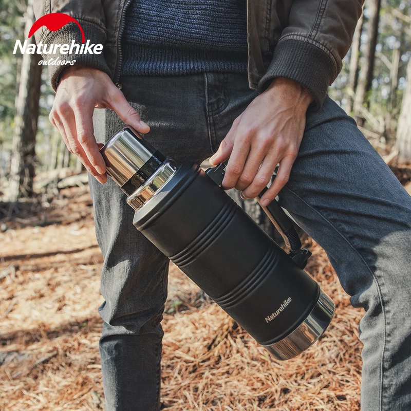 NatureHike 1.2L наружная двухслойная Вакуумная бутылка из нержавеющей стали, спортивные бутылки, вакуумная колба для кемпинга, термальная бутылка для воды