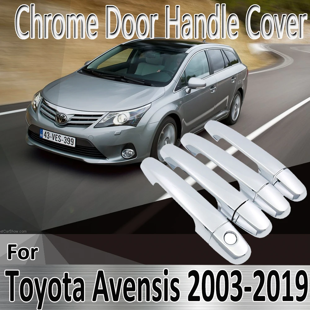 Стайлинг для Toyota Avensis T250 T25 2003 ~ 2009 наклейки украшение хромированная крышка ручки