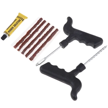 

Car Tire Repair Tool Tire Repair Kit Tool Set Auto Bike Tubeless Tire Tyre Puncture Plug Garage Car Accessories