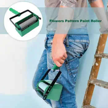 

5 inch Flowers Pattern Paint Roller Wall Decoration Roller Art Brush Tool