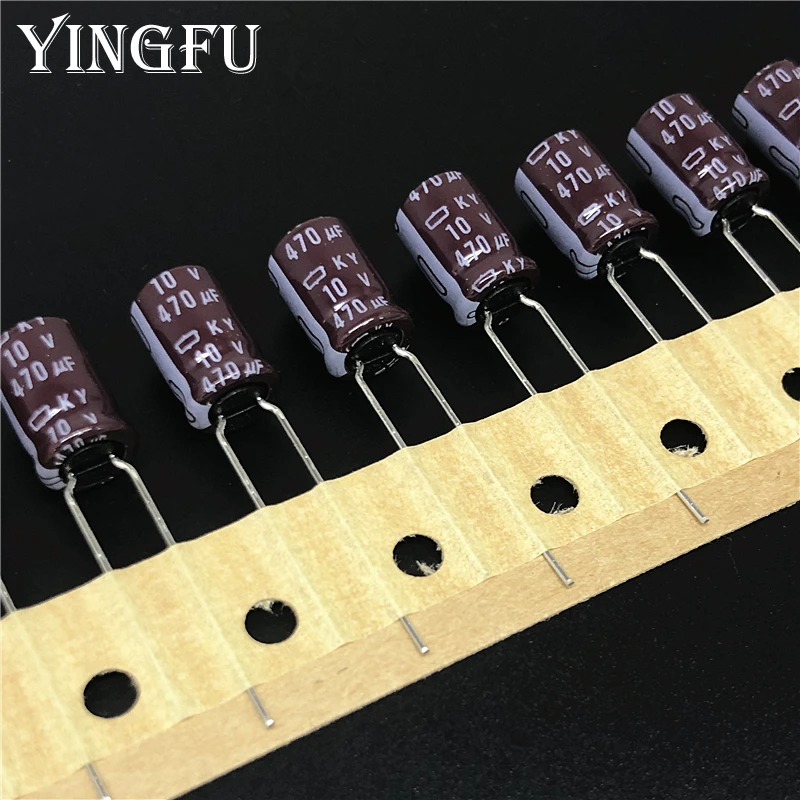 100 шт. 470 мкФ 10V Япония NCC серия KY 8x11 5mm низкая ESR долгий срок службы 10V470uF Алюминий