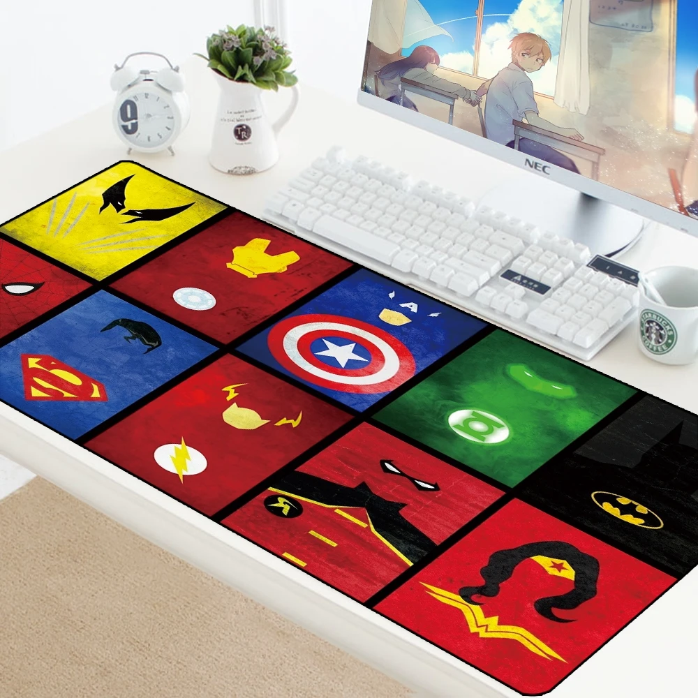 Marvel Comics logo Anime Mouse Mat Computer Gaming Mousepad Keyboard Gamer Laptop Cartoon Pad Mouse