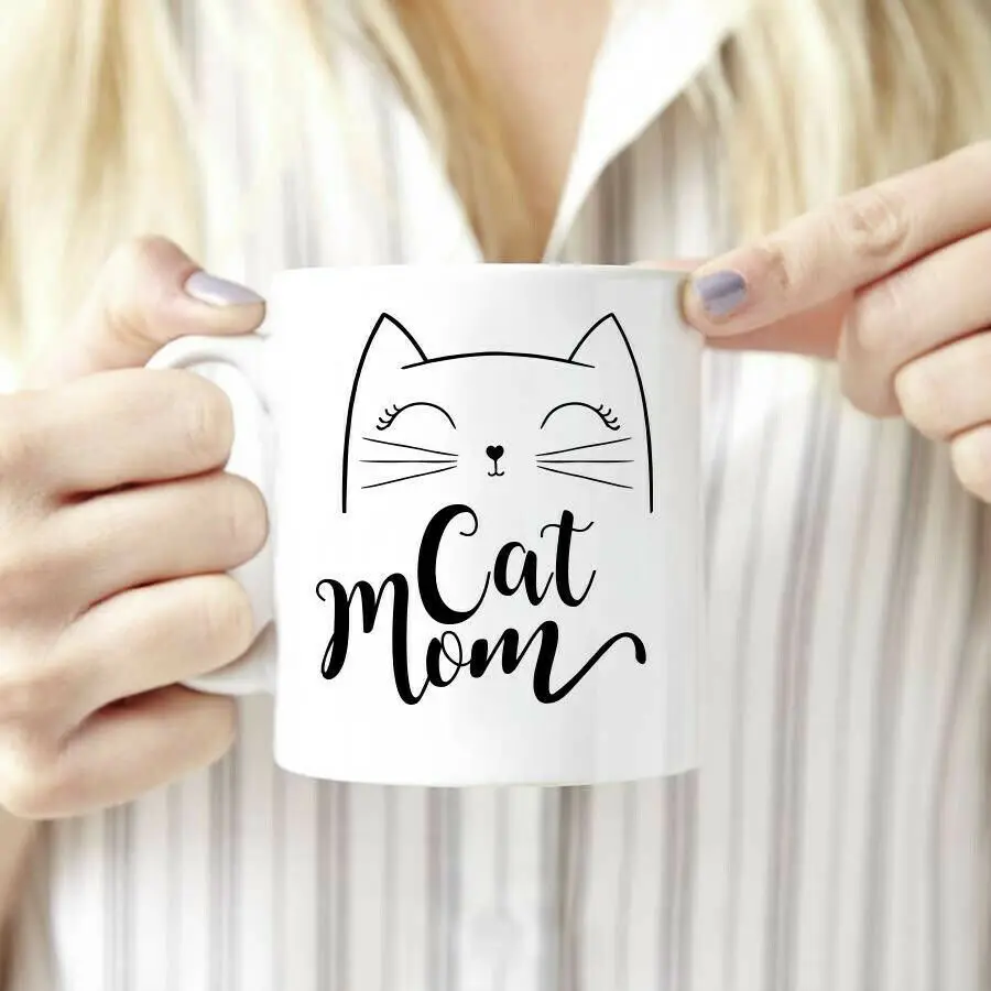 

Cat Mug Cat Mom Mug Friends Mugs Tea Gifts Coffee Mug Ceramic Novelty Gift Mugd Cup
