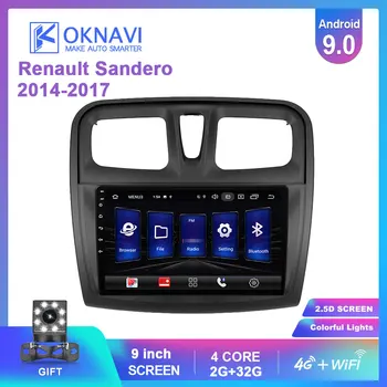 

OKNAVI Android 9.0 Car Player GPS Navigation Multimedia For Renault Sandero Symbol 2014 2015 2016 2017 Radio Car Navigation 4G