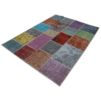 

145x204 Cm Multicolor Handmade Patchwork Rug-5x7 Ft