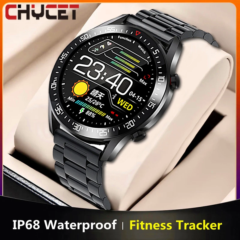 CHYCET 2021 Smart Watch Men Heart Rate/Blood Pressure Monitor IP68 Waterproof Smartwatch Women Sports Watch For Android IOS+Box