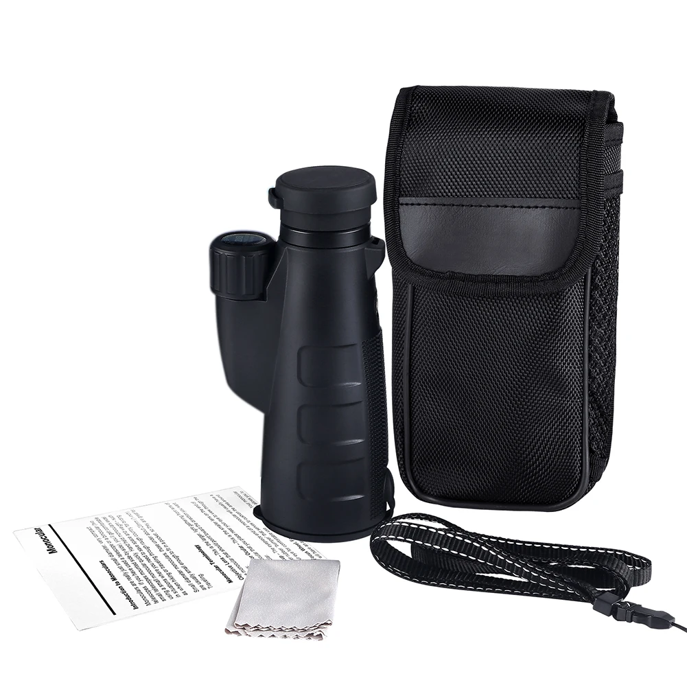 Мощный монокулярный оптический телескоп 12X50 с одним фокусом, водонепроницаемый. Противотуманная защита для наблюдения за птицами HD эргономичная камера