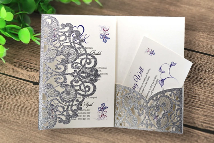 Высококачественные свадебные пригласительные открытки 120*180 мм блестящая бумага приглашение 30+ цвета на ваш выбор индивидуальное приглашение