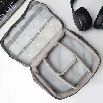 

Travel Cable Bag Portable Digital USB Gadget Organizer Charger Wires Cosmetic Zipper Storage Pouch Kit Case Accessories Supplies