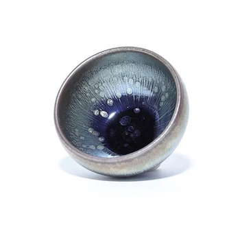 

JZ034 Japanese Tea Bowl Natural Clay Cups Ancient Style Tian Mu Glaze Porcelain Teacup Vintage Teacups Crafts/JIANZHAN