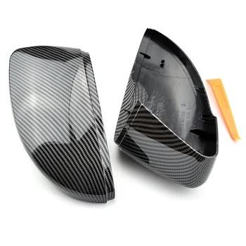 

2PCS For VW Passat B7 Jetta MK6 Scirocco MK3 new CC Side Wing Mirror Cover Caps (Carbon Effect) for Volkswagen Mirror Cover Caps