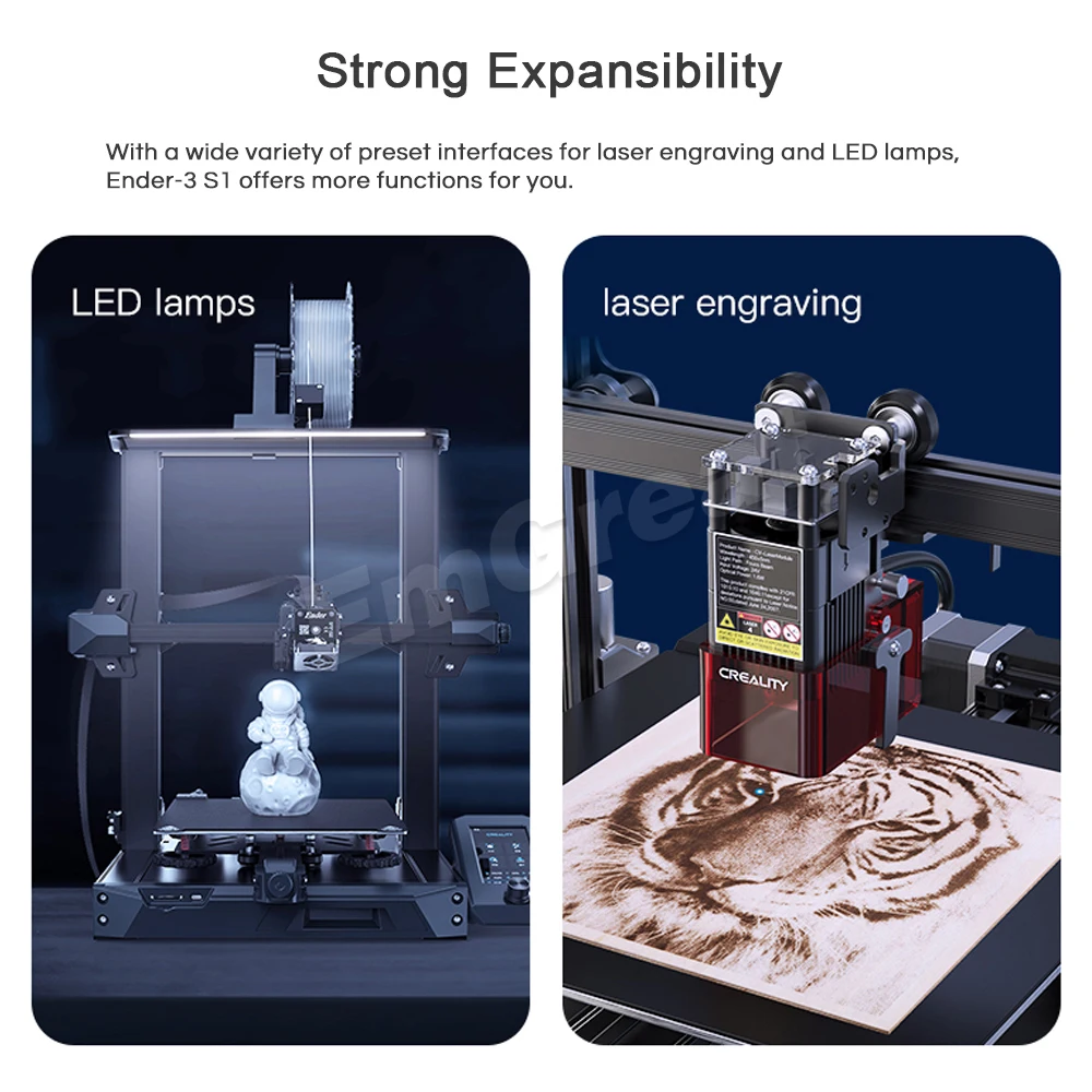 Creality Ender-3 S1 3D Printer Sprite Direct Dual-Gear Extruder CR Touch Automatic Bed Leveling High-Precision Dual Z-axis PC best resin 3d printer