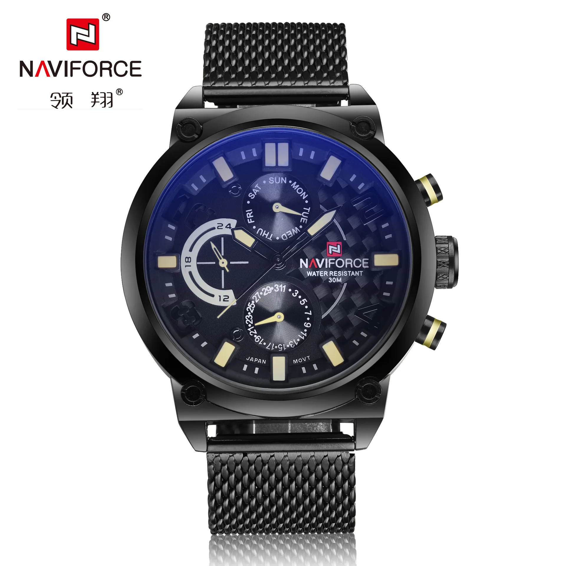 

Naviforce Xiang New Style Eyes Mesh Belt Fashion Men's Watch Casual Outdoor Sports Quartz Watch