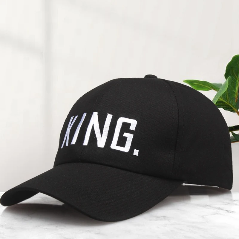 2 шт., бейсбольная кепка KING QUEEN, Snapback, для мужчин и женщин, козырек, кепка s dad Bone, белая, черная, для влюбленных, в стиле хип-хоп, Спортивная Кепка, кепки