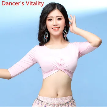 

Belly Dance Practice Clothes Women Beginners 4 Colors Modal Top New Summer Oriental Indian Dancing Performance Training Costume