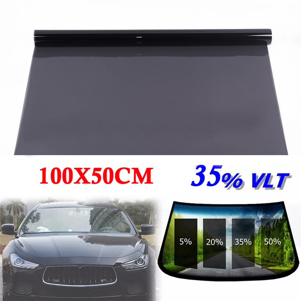 50*100 см автомобильное стекло для дома/офиса черная Тонировочная пленка наклейка