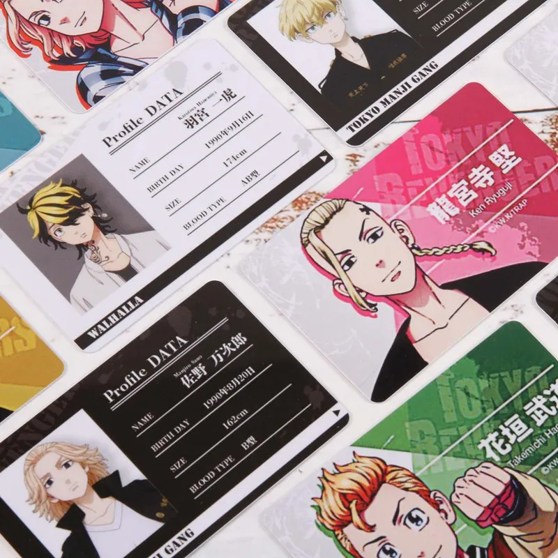 Anime Tokyo Revengers Ken Ryuguuji Chifuyu Matsuno Collective Card High Quality Student ID Card Comic Fans Cosplay Props
