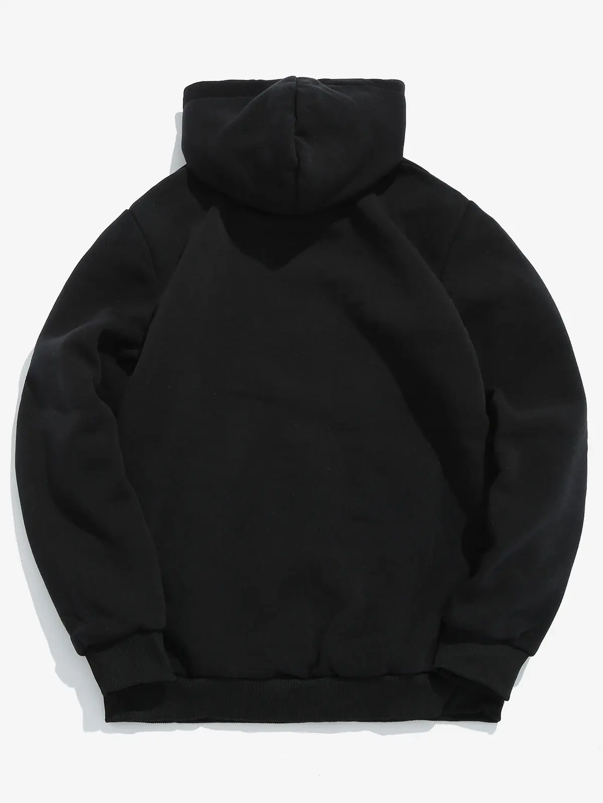 ZAFUL Solid Color Pouch Pocket Fleece Hoodie Basic Hooded Sweatshirt Top Simple Style Sweatshirts Autumn Warm Mens Soft Hoodies