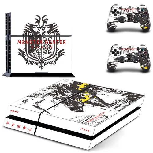 QPTM0213 Monster Hunter World полное покрытие лицевые панели наклейка для PS4 Наклейка для playstation 4 консоль и контроллеры наклейка для PS4 виниловая наклейка - Цвет: QPTM0213