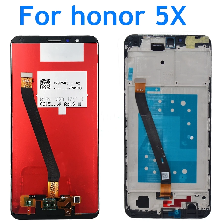 ЖК-дисплей с дигитайзером для Huawei Honor 5X сенсорный экран в сборе Замена +