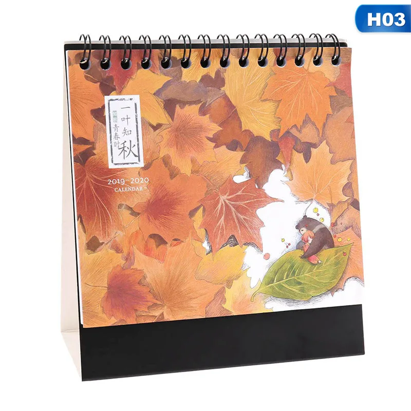 Креативный Единорог кактус устанавливаемый на стол рулонная бумага календарь с заметками ежедневный планировщик таблицы годовой Органайзер - Цвет: H03