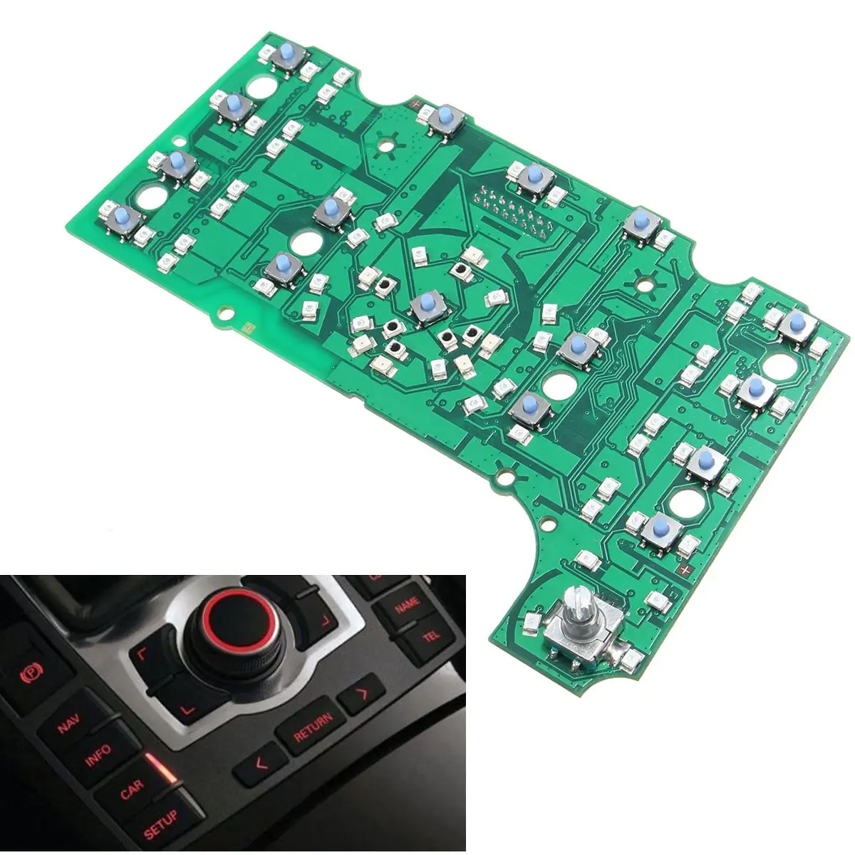 

3G MMI Multimedia Interface E380 Control Panel Circuit Board For Audi A8 A8L S8 2006 2007 2008 2009 2010 2011 PVC and Metal