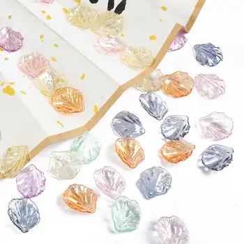 

20pcs/lots Colorful Imitation Pearls Shell Peony Petals Beads For DIY Craft Handmade Earrings Pendant Headwear Jewelry Making