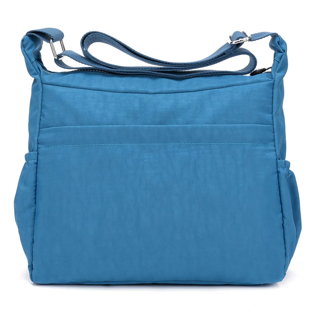 Женская нейлоновая сумка на плечо Водонепроницаемая однотонная элегантная сумка для ежедневных покупок зеленая Большая вместительная сумка на плечо