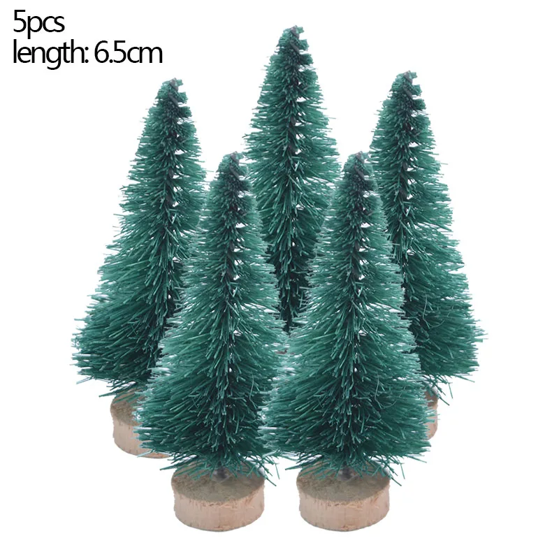 6.5cm green 5 шт. 5 размер искусственная декорированная Мини Рождественская елка Рождественское украшение елка Рождественская мини поддельная елка новогодний декор Navidad - Цвет: 6.5cm green