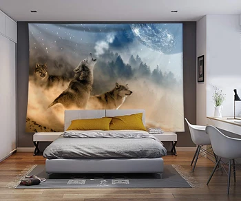 

Animal print hippie boho decor wall tapestry yoga throw beach towel wall blanket wolf wall hanging tapestry wall art