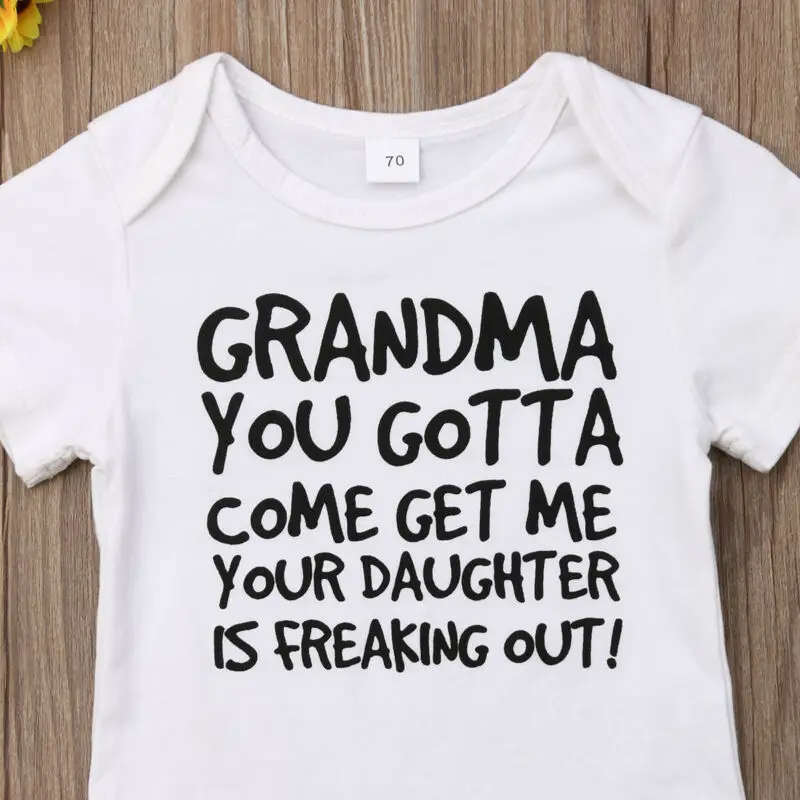 Summer Newborn Baby Boys Short Sleeve Jumpsuit Letters Bodysuit Casual Clothes 0-24M Clothing