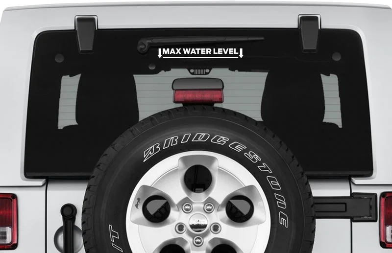 For(2) 9" Max Water Level Vinyl Decal Sticker for Jeep Wrangler 4x4 Trucks Off Road