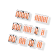 Draad Connector Universele Kabel Mini Snelle Connector Compact Draad Dirigent Lente Splicing Push In Terminal Blok PCT-212 10Pcs
