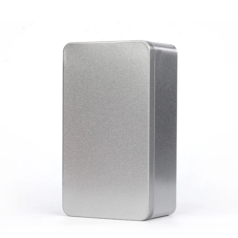 Silver Жестяная коробка, металлические жестяные банки, железный чехол для печенья, коробка для чая, коробки для хранения мелких вещей, ящики для конфет, шоколада, органайзер, контейнер для печенья - Цвет: Silver