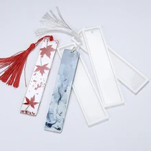 1 Pcs Rectangle Silicone Bookmark Resin Mold DIY Bookmark Mould Making Epoxy Resin Jewelry DIY Craft Silicone Transparent Mold