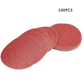 

125Mm Self-Adhesive Flocking Sandpaper 5 Inch Brushed Metal Wood Polishing Pad Strong Grinding Force