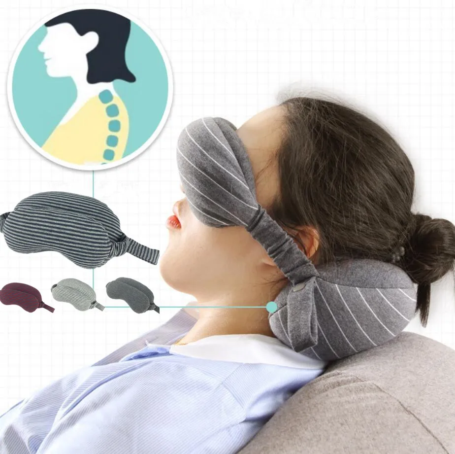Multi-Function Business Travel Neck Pillow& Eye Mask& Storage Bag with Handle Portable 70g Size 13*14*24cm Comfortable