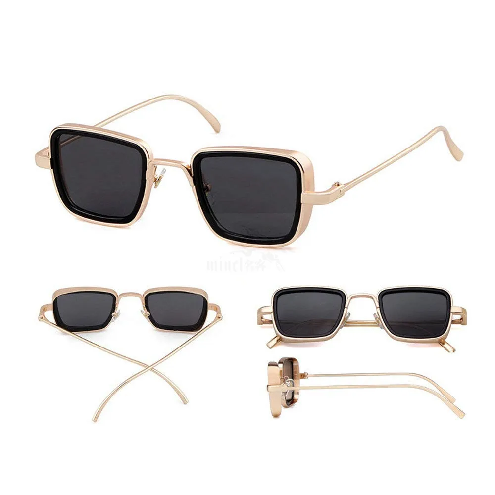 Square Punk Sunglasses Men Luxury Brand Alloy Sun Glasses Women Small Frame Chic Clear Lens Eyeglasses Gradient Shades FML