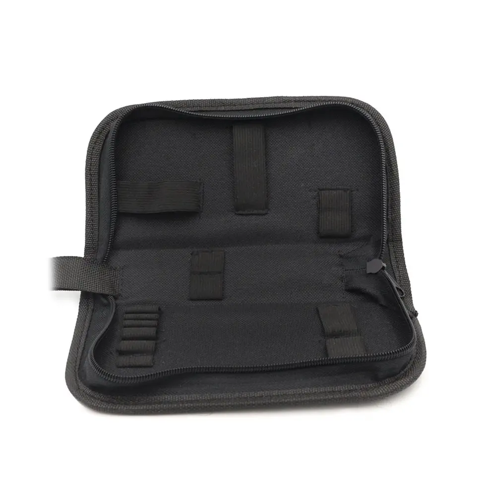 Multi-functional Canvas Bag Watch Repair Portable Tool Bag Case Opener Watch Screwdriver Zipper Storage Tool Bag Black