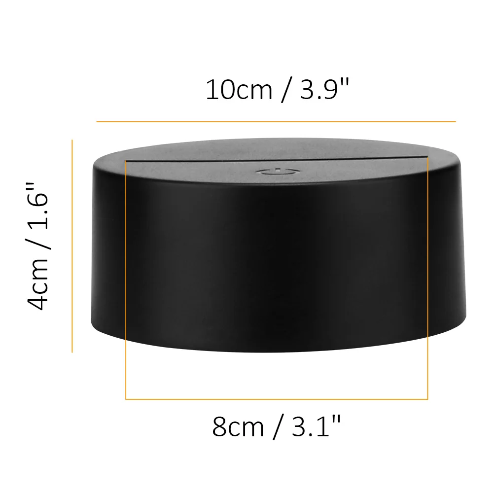Многоцветный сенсорный переключатель, современный черный USB кабель, пульт дистанционного управления, Ночной светильник, акриловый 3D светодиодный ночник, собранная база