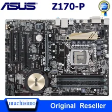 LGA 1151 DDR4 ASUS Z170-P рабочего Материнская плата Intel Z170 DDR4 64 Гб PCI-E 3,0 USB3.1 M.2 DDR4 Asus Z170-P плата Б/у